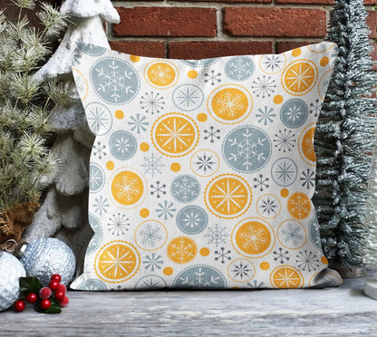 Colorful Nordic Snowflake Pattern Cushion Cover, Retro Christmas
