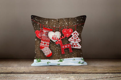 Green Winter, Noel Cushion Cover, New Year's decoration