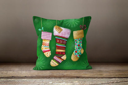 Green Winter, Noel Cushion Cover, New Year's decoration