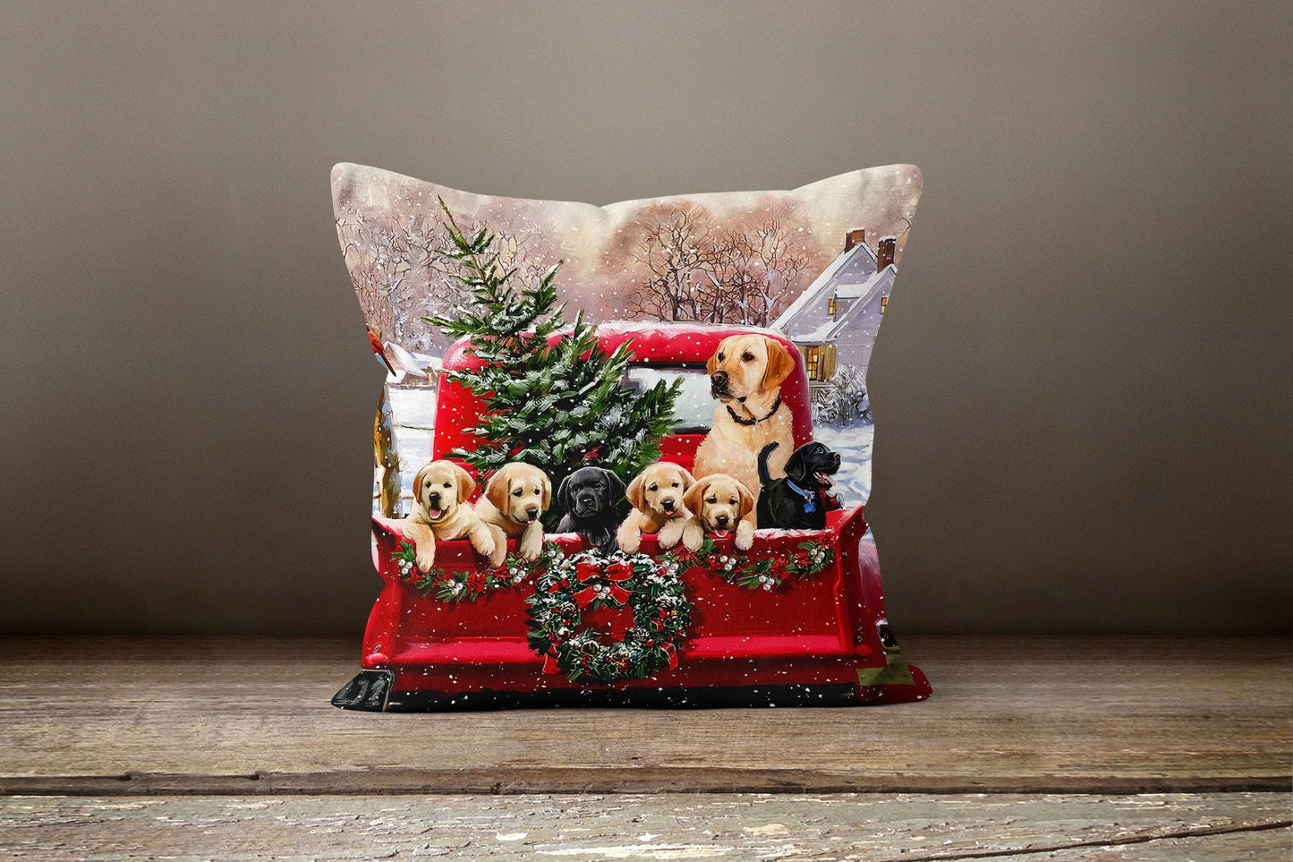 Green Winter, Noel Cushion Cover, New Year's decoration