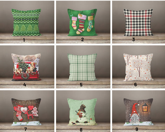 Green Winter, Noel Cushion Cover, New Year's decoration