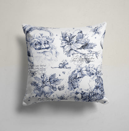 Green Snowflake Deer Pattern Christmas Cushion Cover