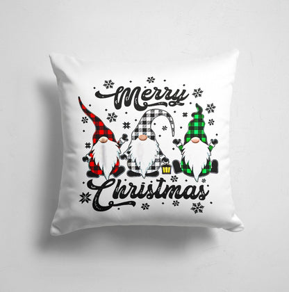 Christmas Tree Snowman Pattern Festive Holiday Cushion Cover