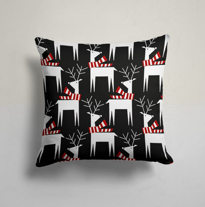 Santa Claus Snowflakes Festive Trees Christmas Cushion Cover