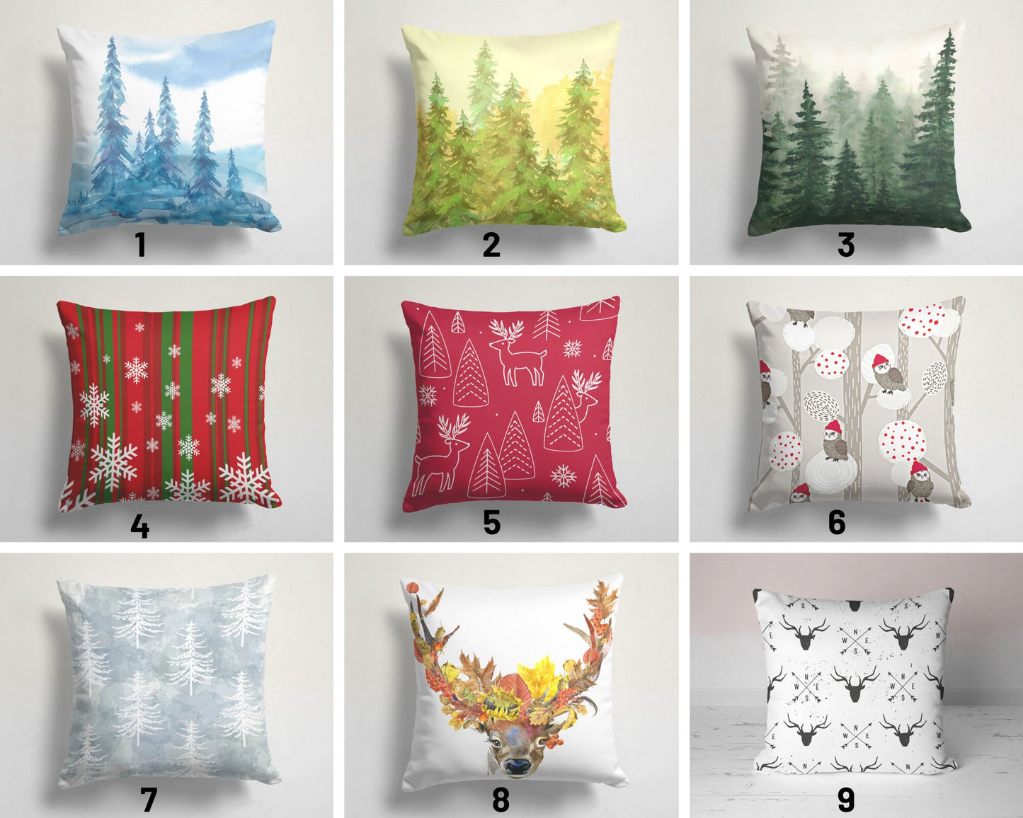 Christmas Winter Festive Home Decor Cushion Cover