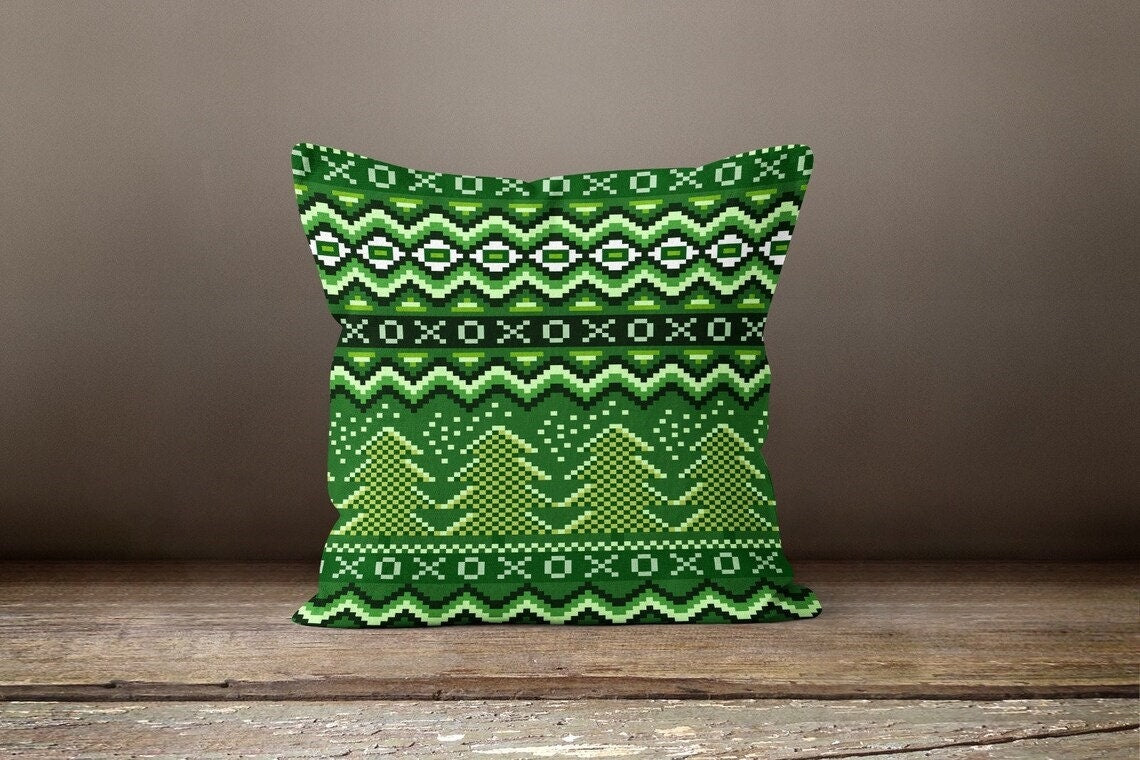 Green Winter, Noel Cushion Cover, New Year's decoration