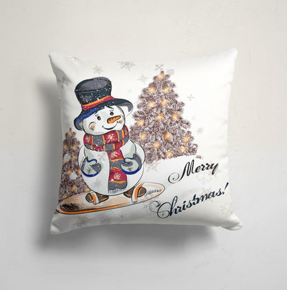 Christmas Snowman Xmas Tree Happy New Year Cushion Cover