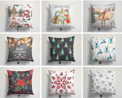 Merry Christmas Lights Cushion Cover, Christmas Cheer for Your Home
