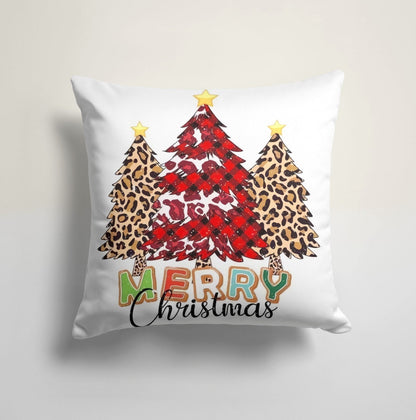 Merry Christmas Stag Xmas Tree Cushion Cover