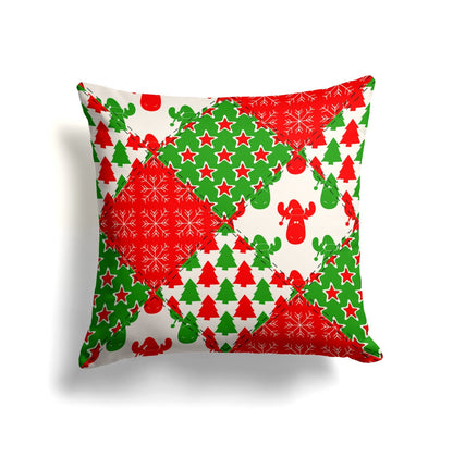 Christmas Winter Themed Deer Pattern Cushion Cover