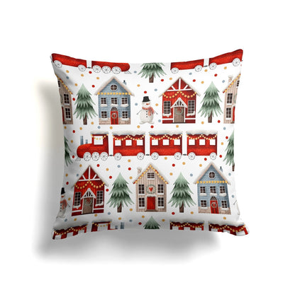 Christmas Winter Themed Deer Pattern Cushion Cover