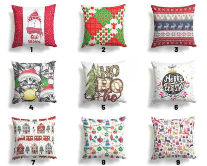 Christmas Winter Themed Deer Pattern Cushion Cover