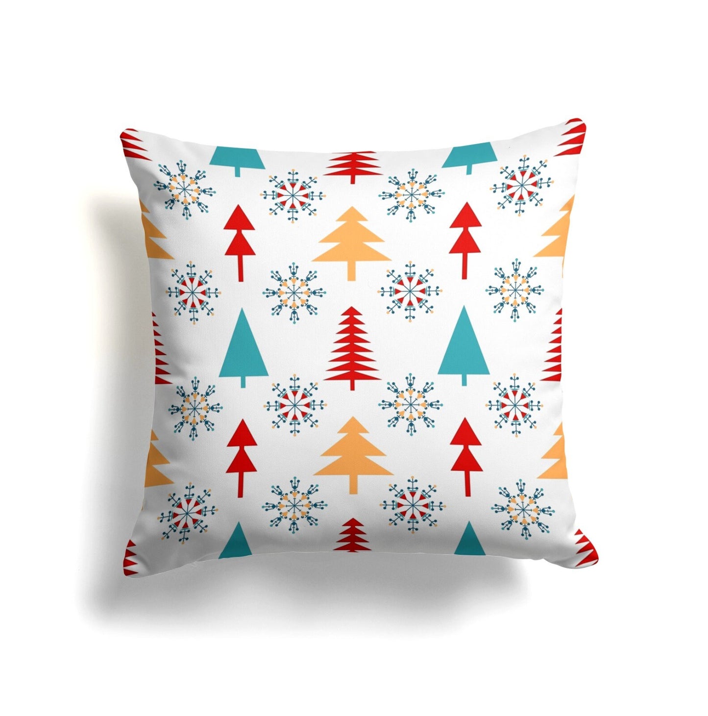 Christmas Snowflake Blue White Winter Cushion Cover