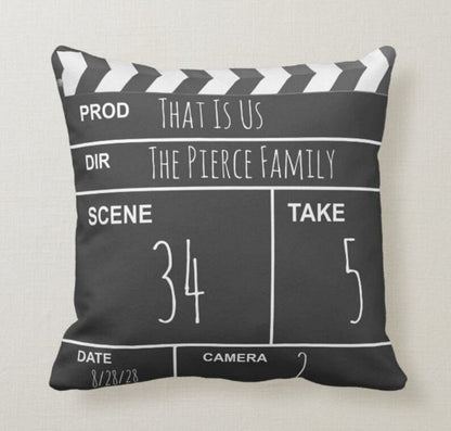 Popcorn Bucket Cushion Cover, Movie Night Retro Cinema Design