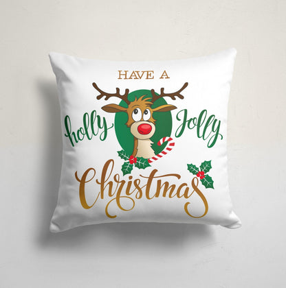 Festive Gift Christmas Cushion Cover, Holiday Wrapping Design