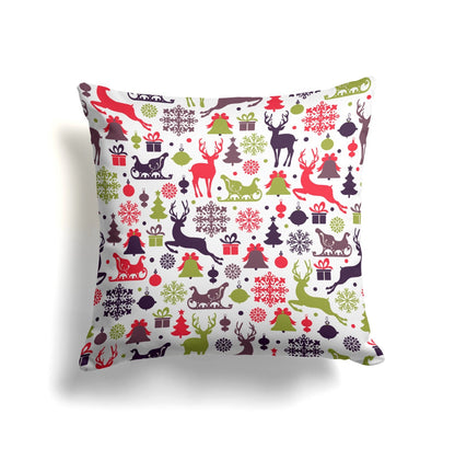Christmas Winter Themed Deer Pattern Cushion Cover