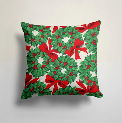 Flower Wreath Christmas Bell Cushion Cover