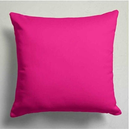 Bold Pink and Green Flowers on Dark Gray Cushion Cover