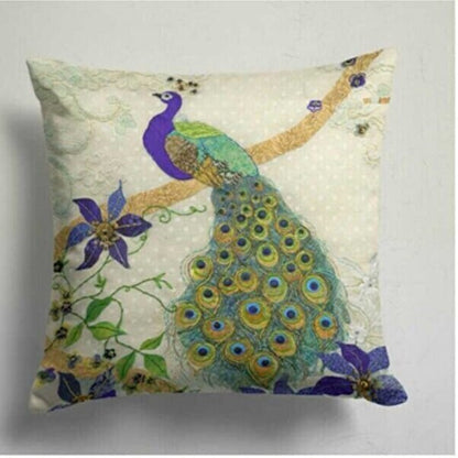 Bird, Floral Accents Cushion Cover, Tropical Toucan Decor