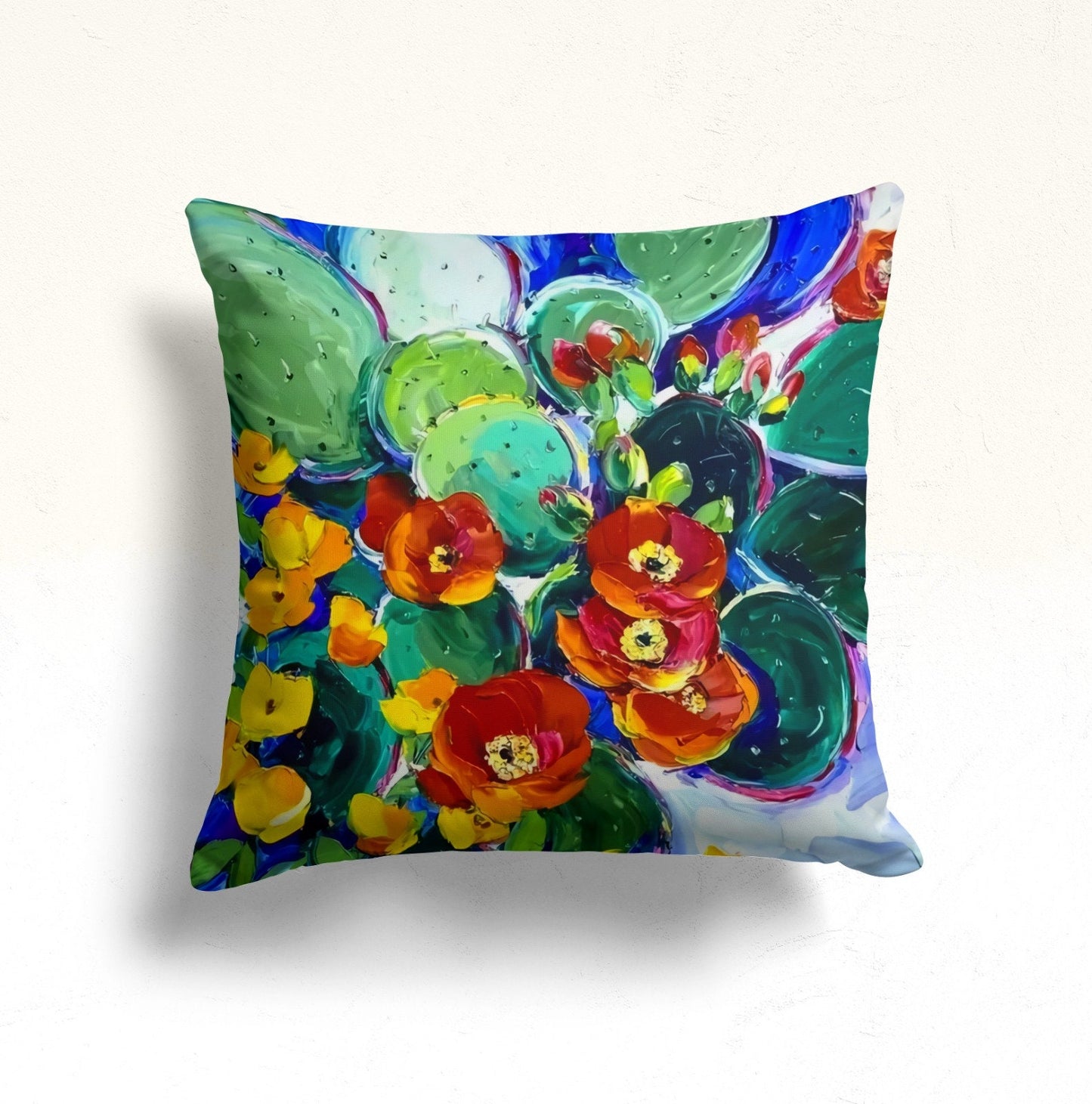 Botanical Cactus Green Plant Succulent Cushion Cover