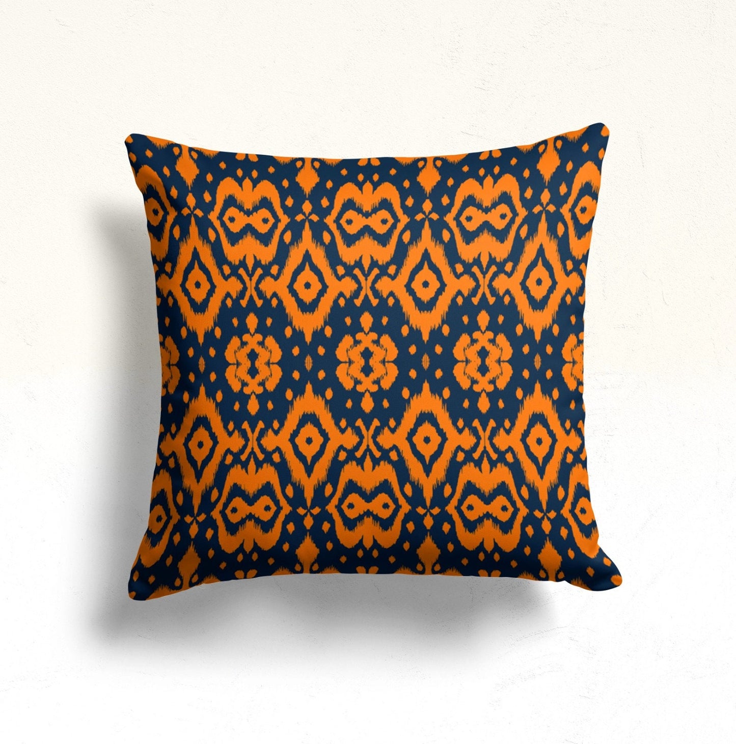 Kilim Terracotta & Navy Blue Geometric Cushion Cover