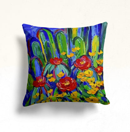 Botanical Cactus Green Plant Succulent Cushion Cover