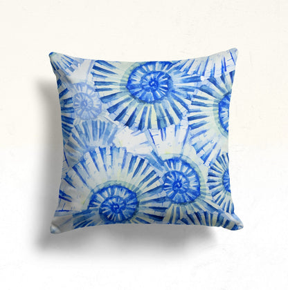 Blue Modern Paint Effect Cushion Cover
