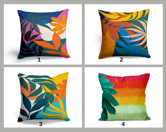 Colourful Flower Abstract Cushion Cover Summer Cushion Case