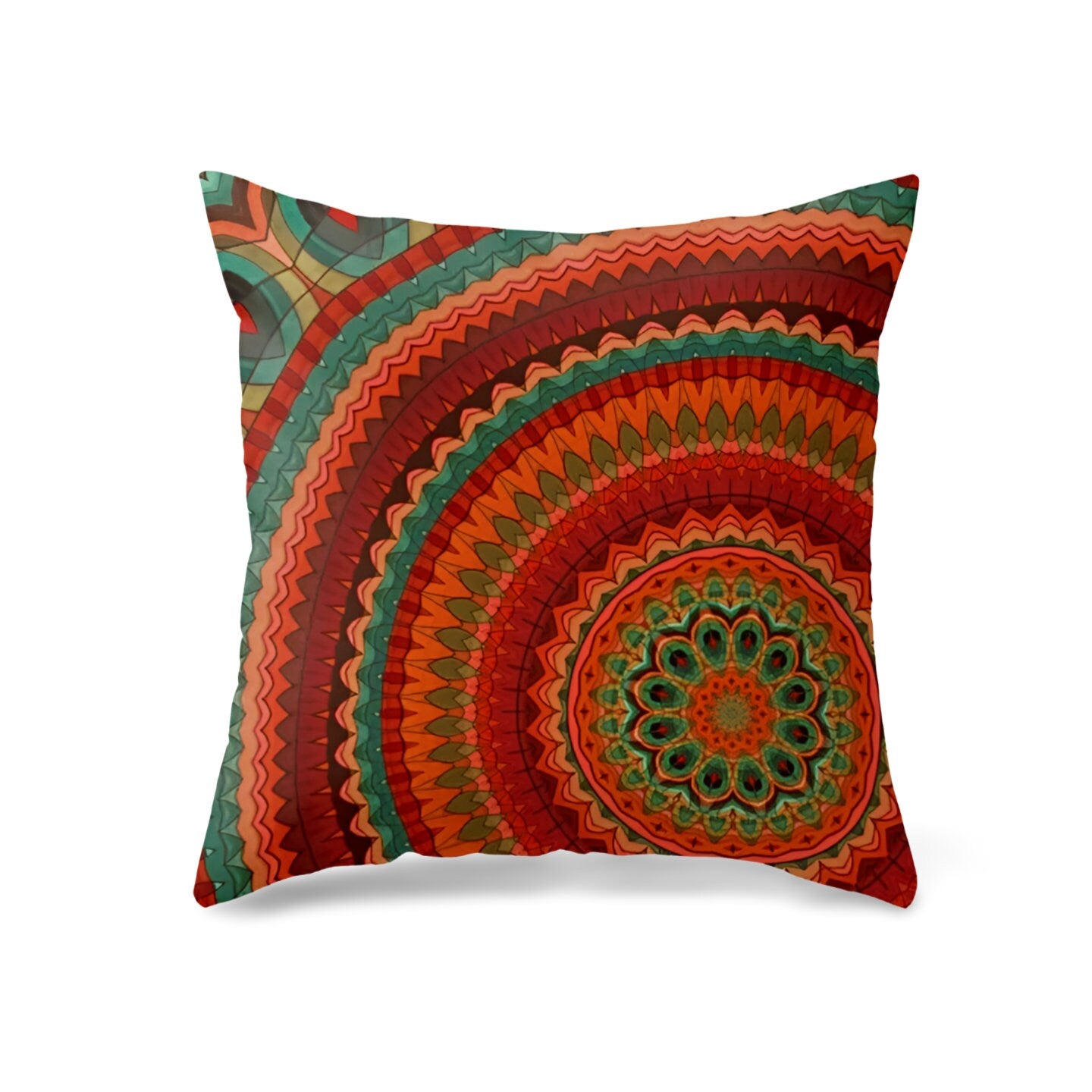 Colourful Terracotta Modern Geometric Throw Cushion Cover