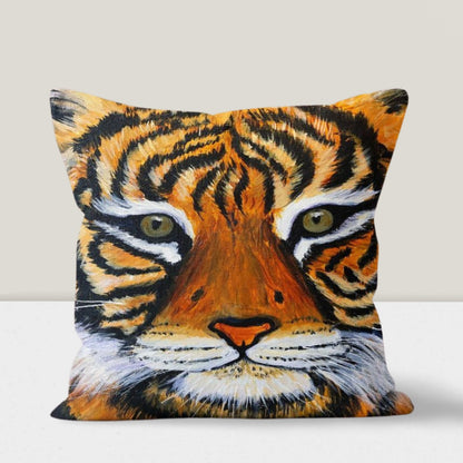 Bengal Tiger Cushion Cover Jungle Animal Print Tropical Home Decor
