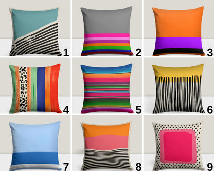 Colorful Stripe Boho Cushion Cover