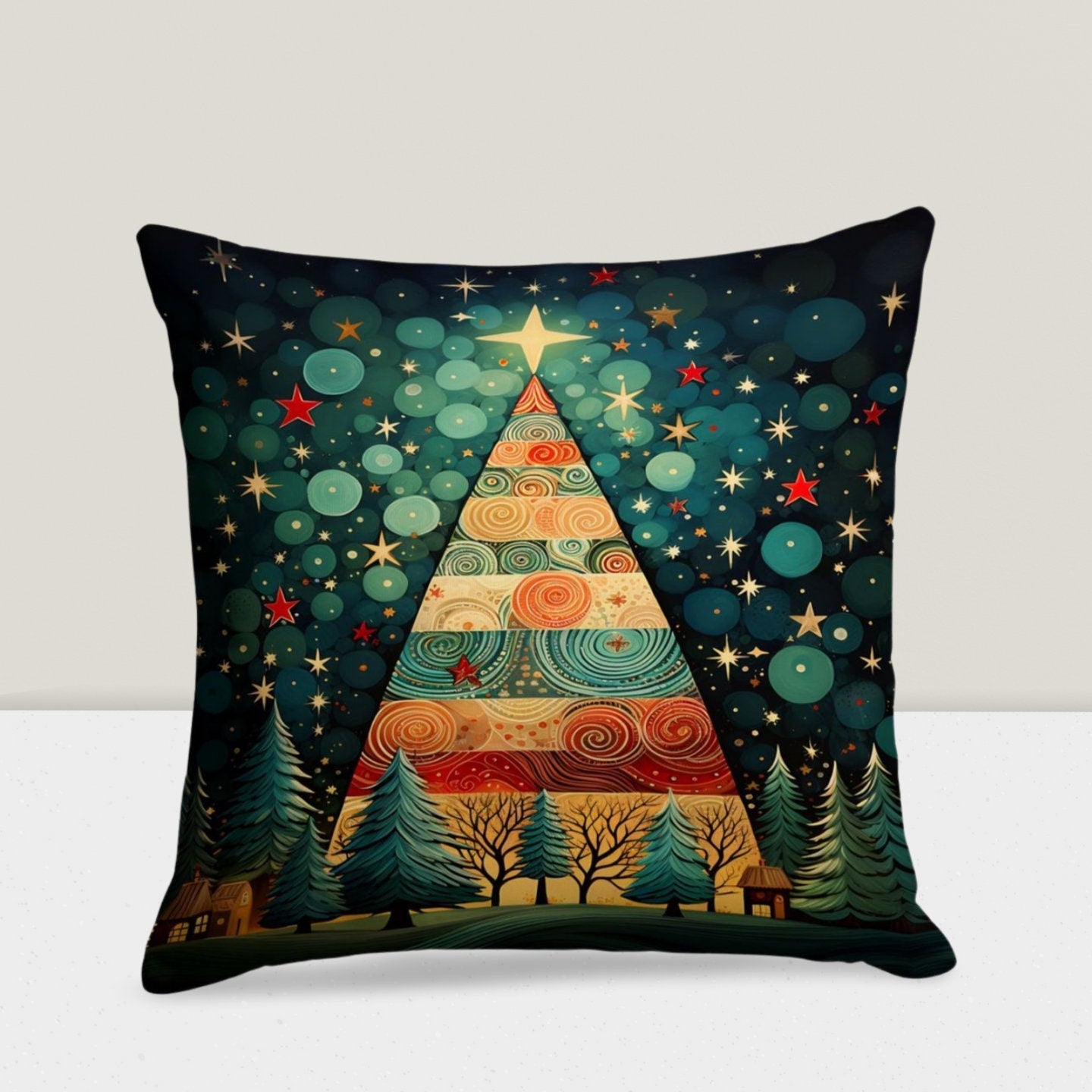Festive Noel Decor Christmas Winter Cushion Cover
