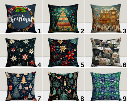 Festive Noel Decor Christmas Winter Cushion Cover