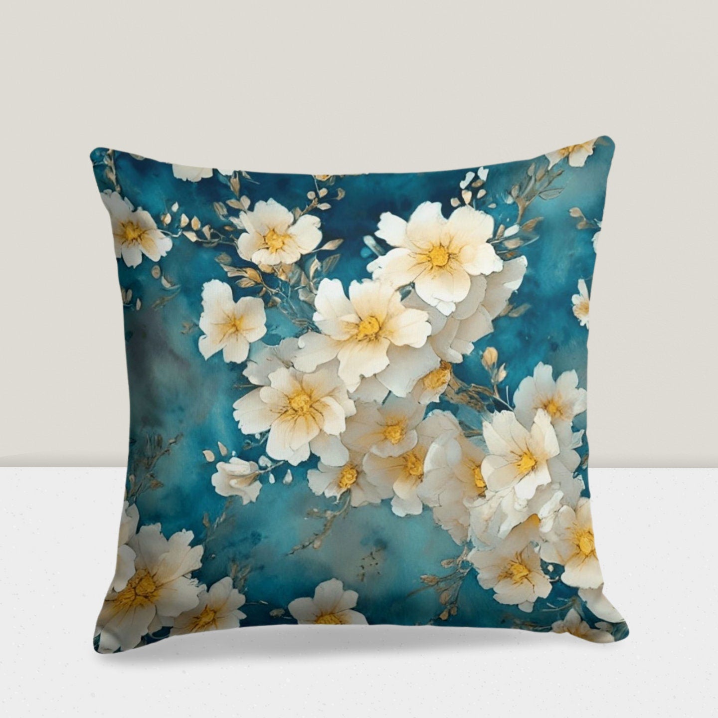 Farmhouse Flower Blossom Tapestry Floral Cushion Cover