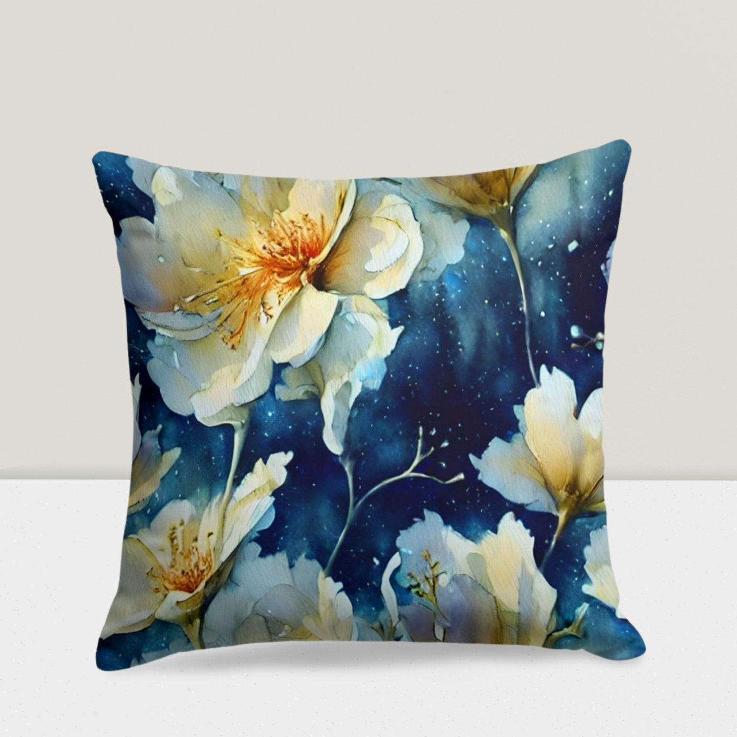 Farmhouse Flower Blossom Tapestry Floral Cushion Cover
