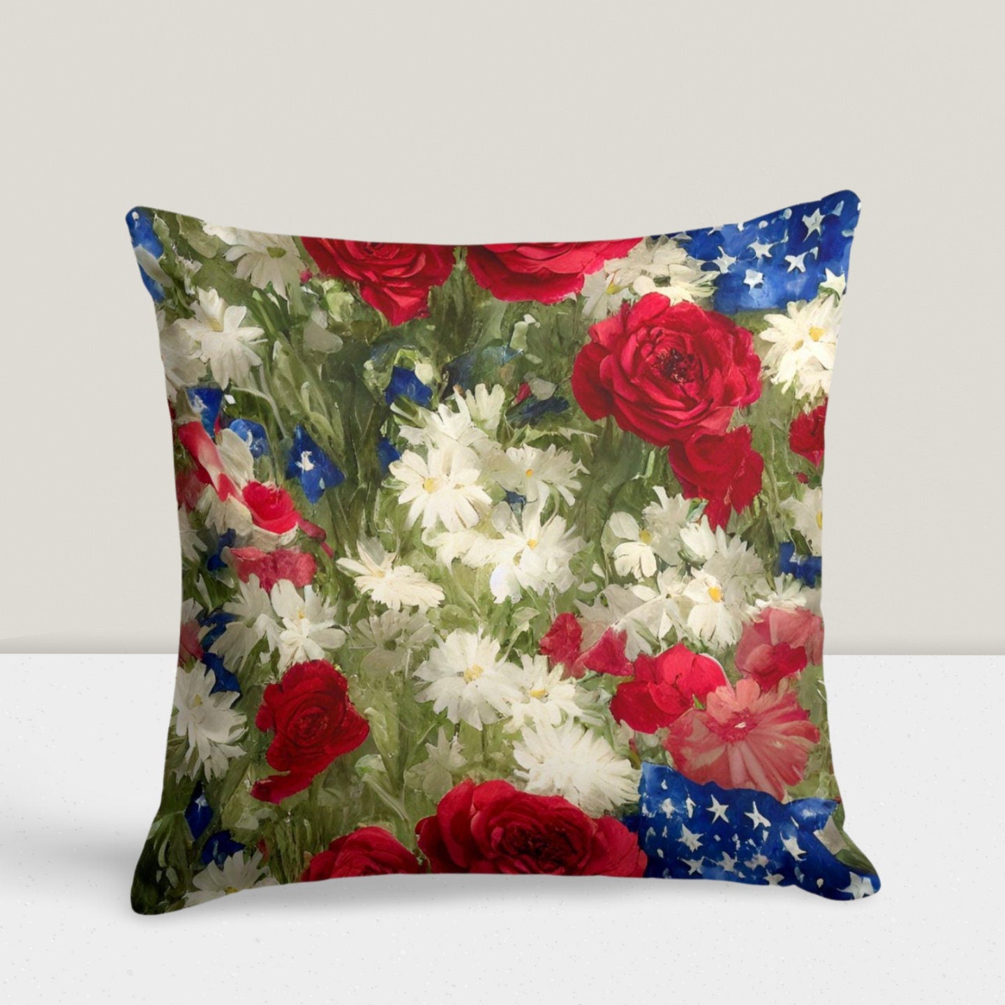 Farmhouse Flower Blossom Tapestry Floral Cushion Cover