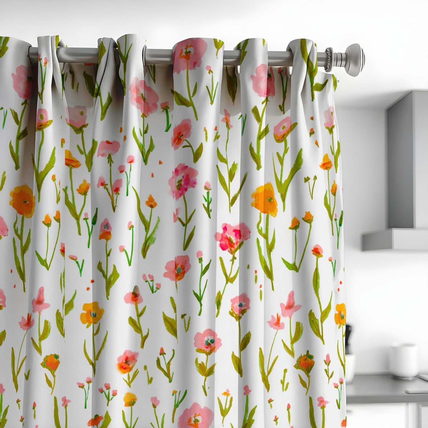 Spring Floral Curtains, Bloom Window Drapes