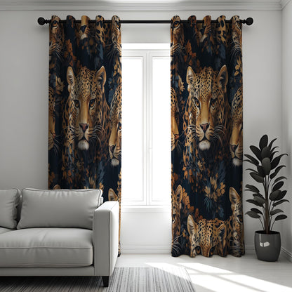 Exotic Leopard Curtains, Wild Animal Print Drapes, Safari Inspired