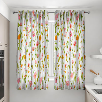 Spring Floral Curtains, Bloom Window Drapes