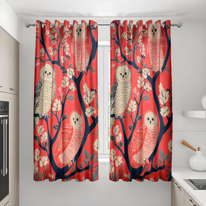 Japanese Cherry Blossom Curtains, Tranquil Sakura Mountain Landscape