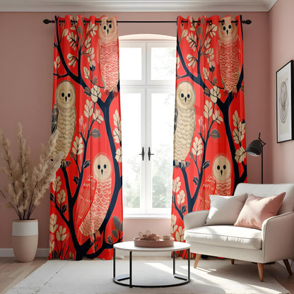 Japanese Cherry Blossom Curtains, Tranquil Sakura Mountain Landscape