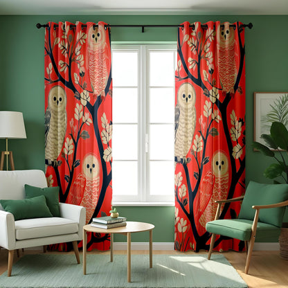 Japanese Cherry Blossom Curtains, Tranquil Sakura Mountain Landscape