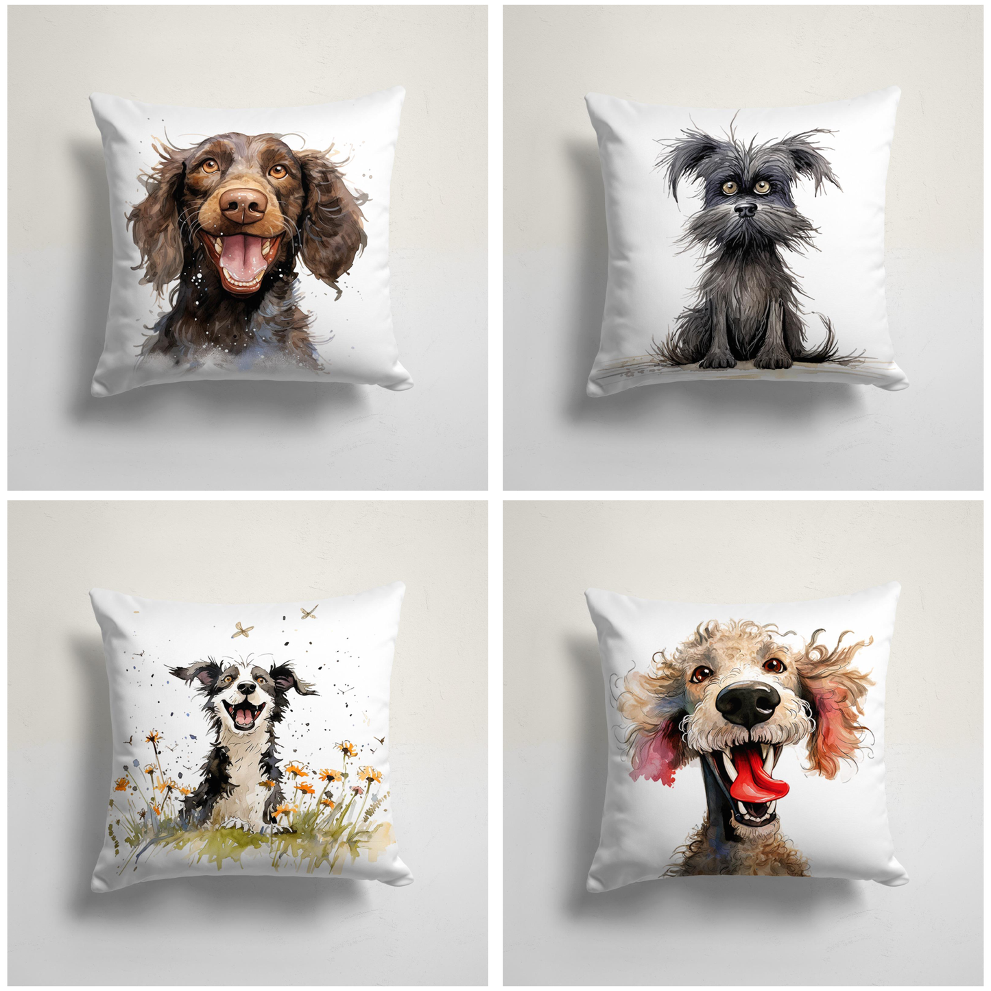 Cute Dog&Puppy Cushion Cover
